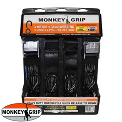 MOTORCYCLE TIE DOWNS 38MMX3MTR