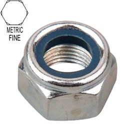 NYLOC NUT M14 FINE ZINC PLATED