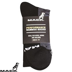 MACK SOCK BAMBOO BLACK 11-14