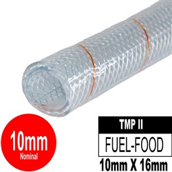 HOSE PVC CLEAR/BRAIDED 10MM