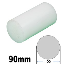 WHITE ACETAL ROUND 90MM