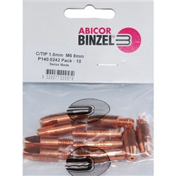 BINZEL MIG TIP M6 X 1.0MM PK10