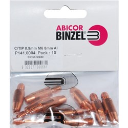 BINZEL MIG TIP M6 X 0.9MM PK10