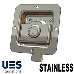 FLUSH PADDLE LOCK SML STAINLES