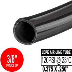 AIRLINE TUBE 3/8" LDPE BLACK