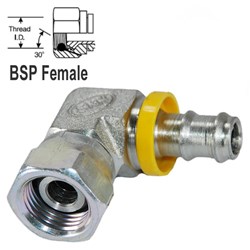 HYD TAIL/BSPP 90' ELBOW FEMALE