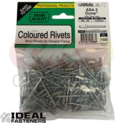 ALUM/STEEL RIVET AS4-3 PK100