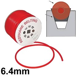 REDTHANE BELT 6.4MM (MTR)