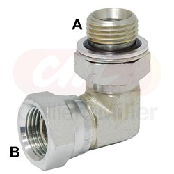 HYD BSPP ELBOW 90' M/F