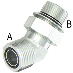 HYD ORFS/UNO ELBOW 45' M