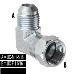 HYD JIC ELBOW 90' M/F