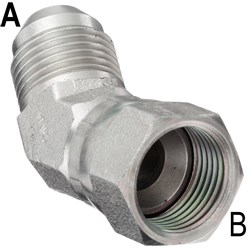 HYD JIC ELBOW 45' M/F