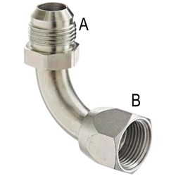 HYD TUBE ELBOW 90' M/F JIC