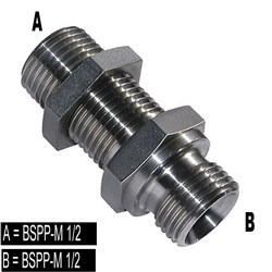 HYD BSPP BULKHEAD M/M