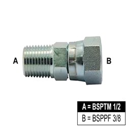 HYD BSPT-BSPP ADAPTOR M/F