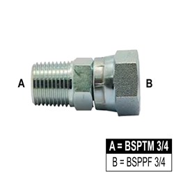 HYD BSPT-BSPP ADAPTOR M/F