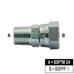 HYD BSPT-BSPP ADAPTOR M/F