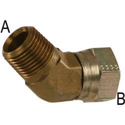 HYD BSPT/BSPP ELBOW 45' M/F