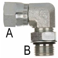 HYD JIC/UNO ELBOW 90' F/M