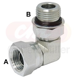 HYD BSPP/UNO ELBOW 90' F/M