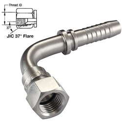 SWAGE TAIL JIC 90' F TUBE