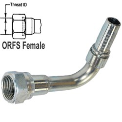 SWAGE TAIL ORFS 90' F LONG