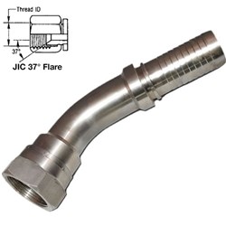 SWAGE TAIL JIC 45' F TUBE