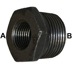 BLACK STEEL REDUCING BUSH M/F