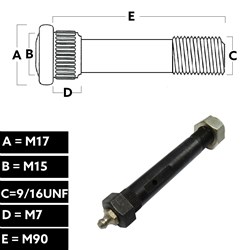 SHACKLE BOLT GREASABLE 9/16