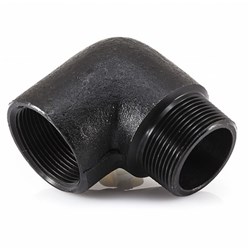BLACK STEEL BSP ELBOW 90 M/F
