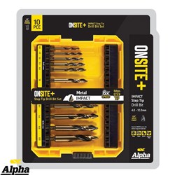 ALPHA STEP TIP DRILL SET 10PC