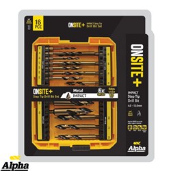 ALPHA STEP TIP DRILL SET 16PC