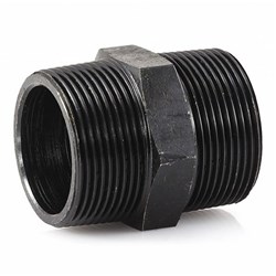 BLACK STEEL BSP NIPPLE M/M