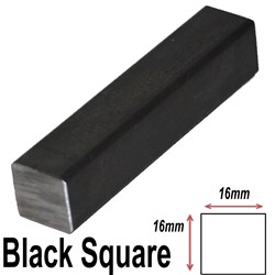 BLACK SQUARE BAR 16MM