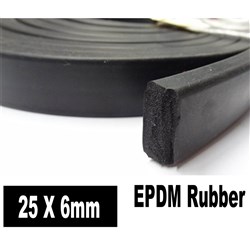 SPONGE RUBBER STRIP 25X6