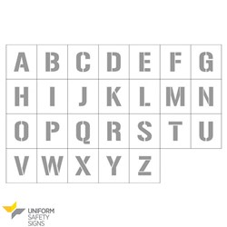 ALPHABET STENCIL A-Z 100MM