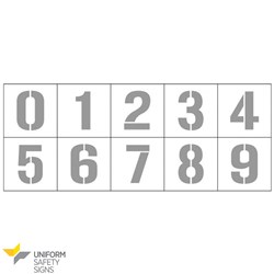 NUMBER STENCILS 0-9 100MM