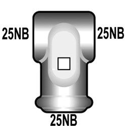 DOWNEE FIXED TEE PIECE 25NB