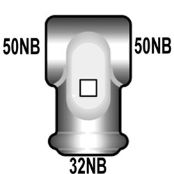 DOWNEE FIXED TEE PIECE 50-32NB