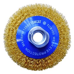 CRIMPED WIRE BEVEL BRUSH 100MM