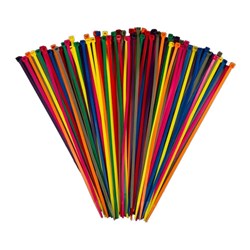 COLOURED CABLE TIES 400PC