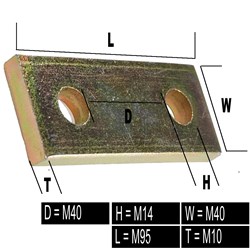 SPREADER PLATE 40MM X 1/2