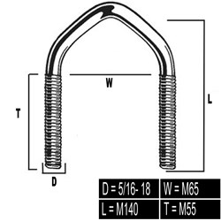V-BOLT ANTENNA  5/16" M65XM140