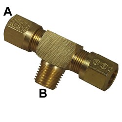 BRASS NTA AIRBRAKE BRANCH TEE