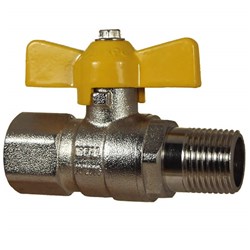BRASS BSP BALL VALVE M/F B/FLY