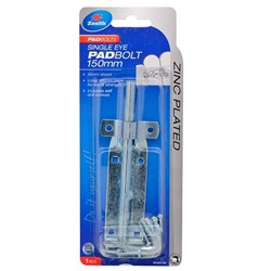 PADBOLT 150X10MM ZINC PLATED