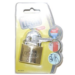 PADLOCK BRASS 40MM SINGLE PACK