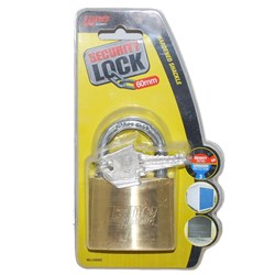 PADLOCK BRASS 60MM SINGLE PACK