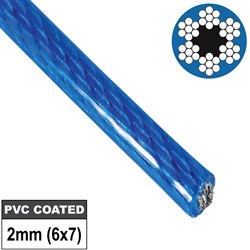 WIRE ROPE 2MM PVC COATED 6X7