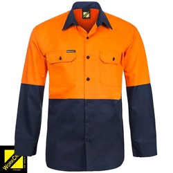 WORKCRAFT HI VIS L/S SHIRT 8XL